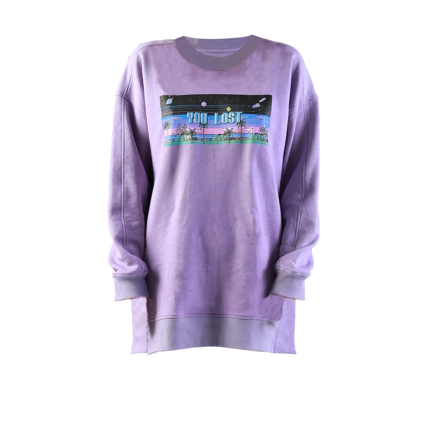 lilac sweatshirt