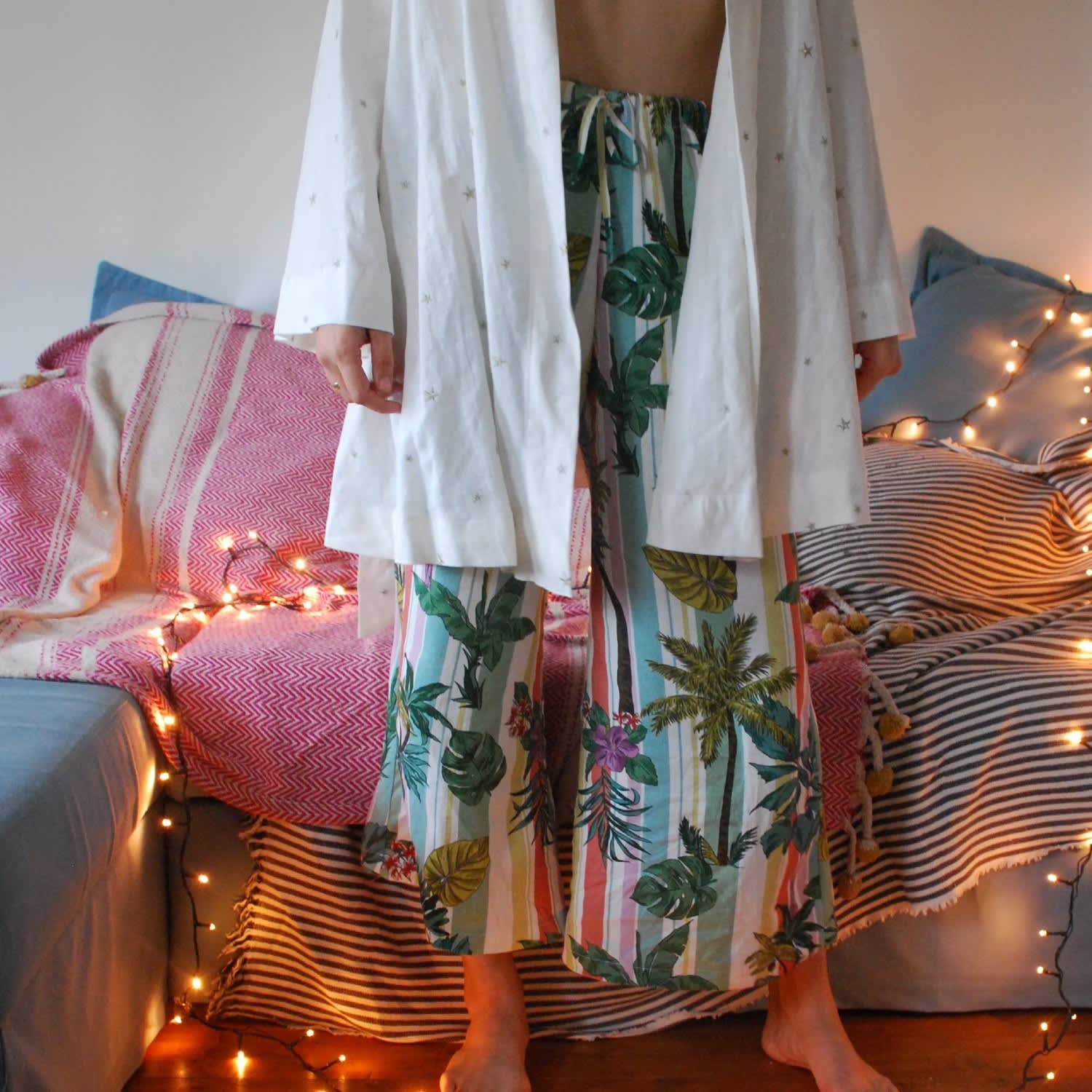 flared pyjama bottoms