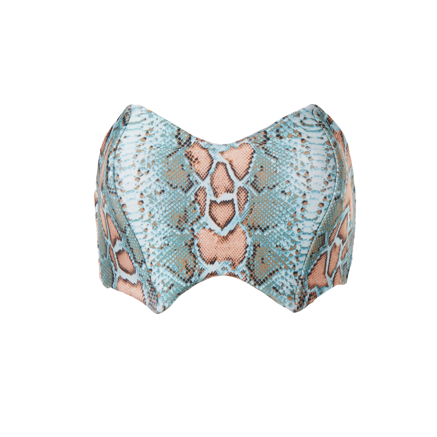 Siren Swimwear Women's Siren Mermaid Corset In Blue Snake In Blue
