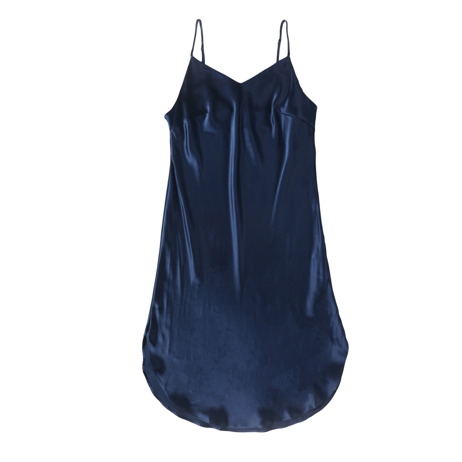 Women’s Blue River Nymph Pure Silk Slip Dress - Navy Extra Large Soft Strokes Silk