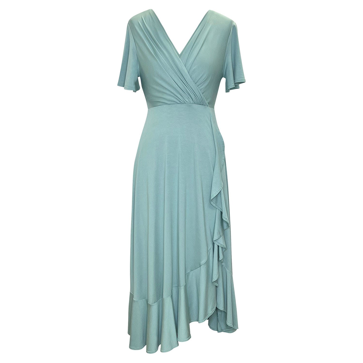 Women’s Waterfall Midi Dress In Harbour Green L/Xl Alie Street London