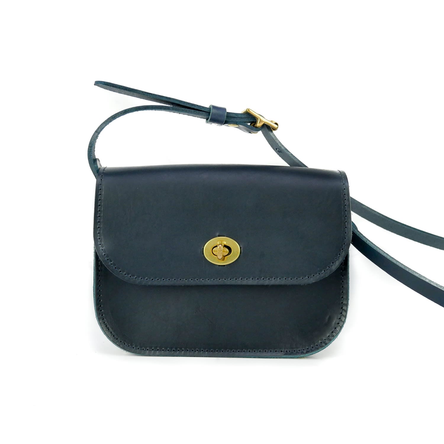 navy leather crossbody purse