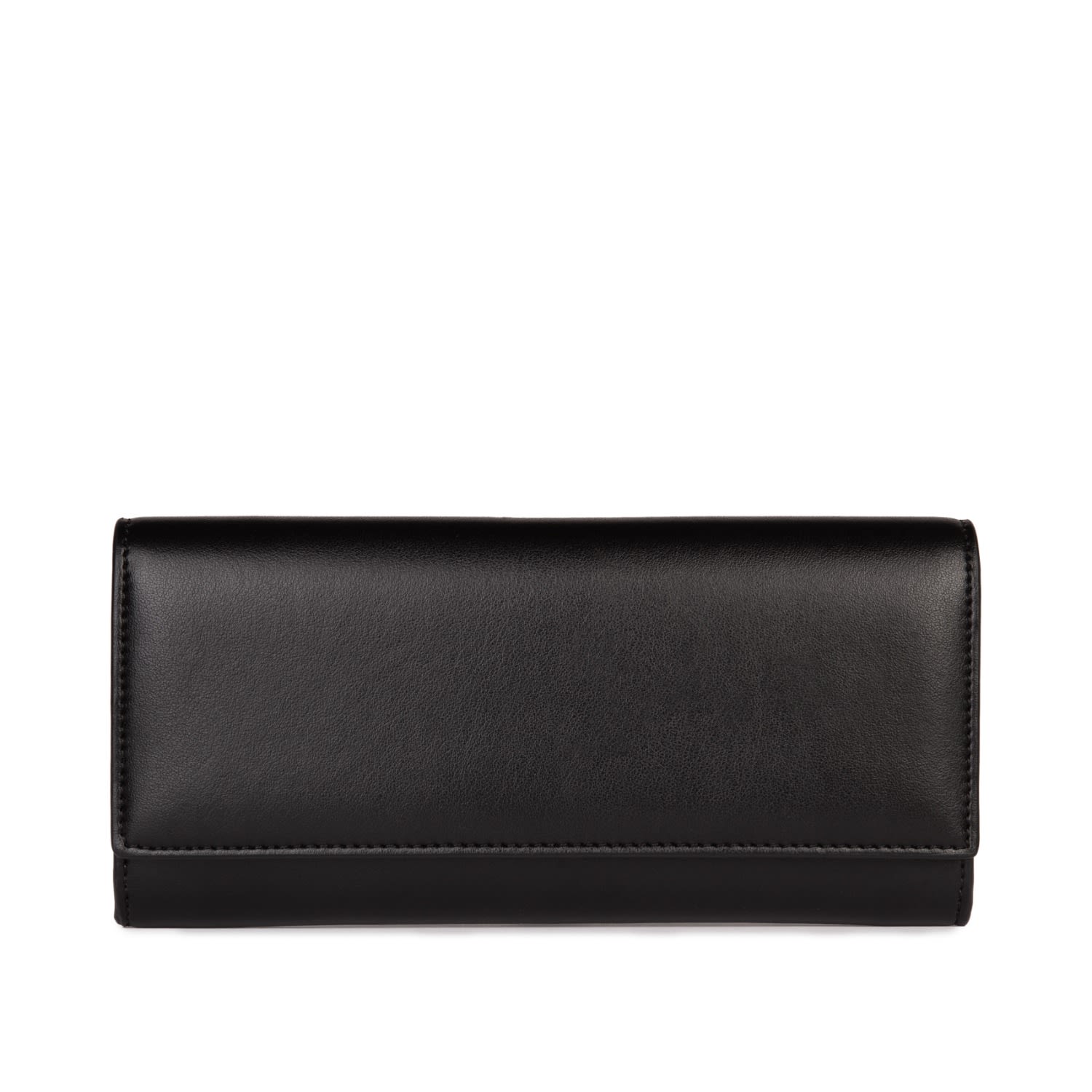 Women’s Black Continental Wallet / Appleskin Leather One Size Betterleather Collective