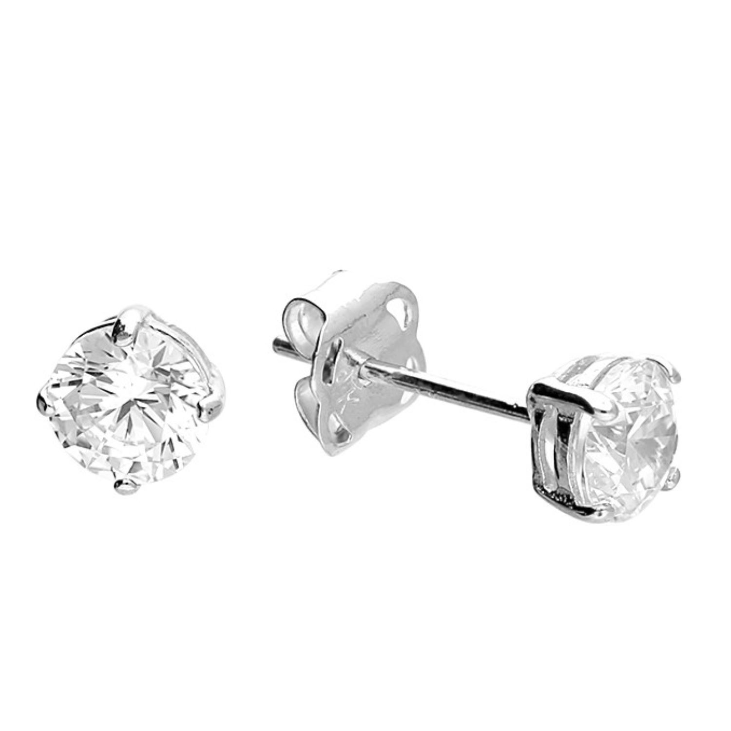 Women’s White / Silver Isha White Gold Studs Lavanya Jewellery Gb