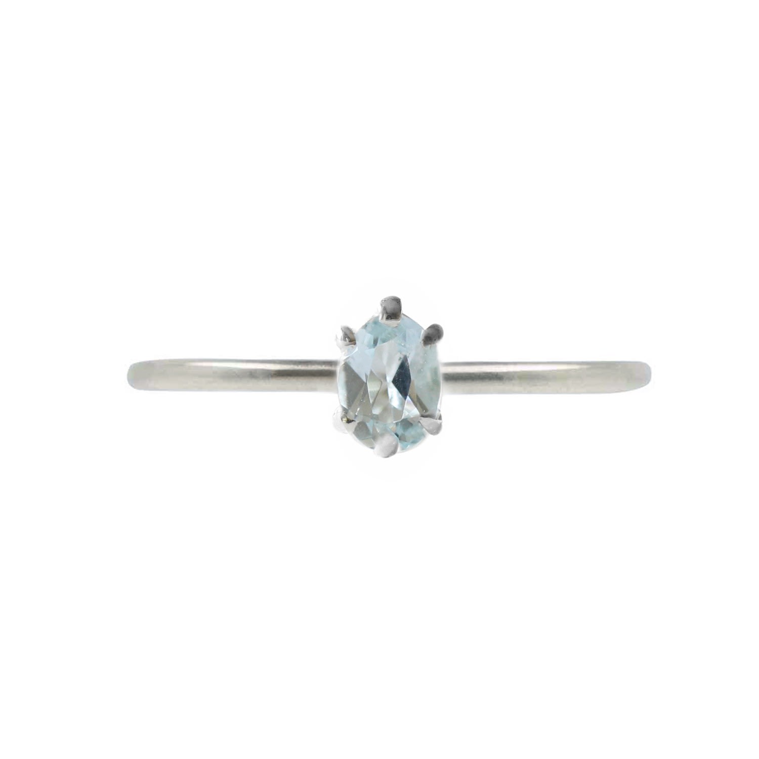 Lee Renee Women's Aquamarine Ring - Silver In Silver
