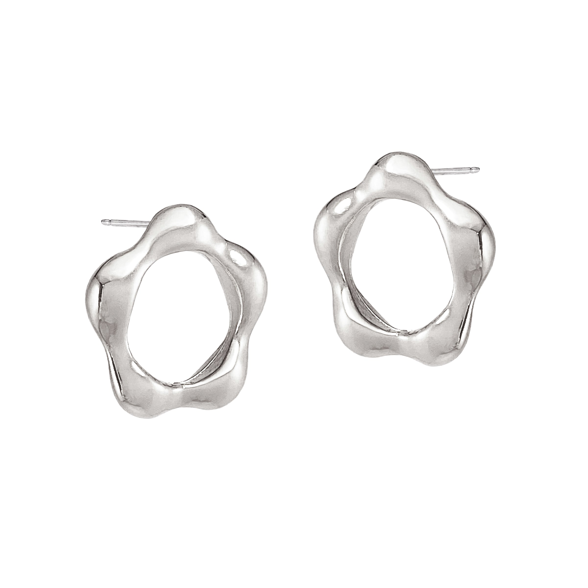 Biko Women's Wildflower Studs - Silver In Silver