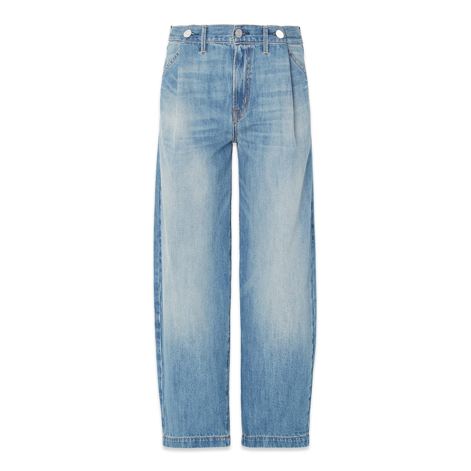 Noend Denim Blue Adeline Cropped Barrel In Fargo In Blue