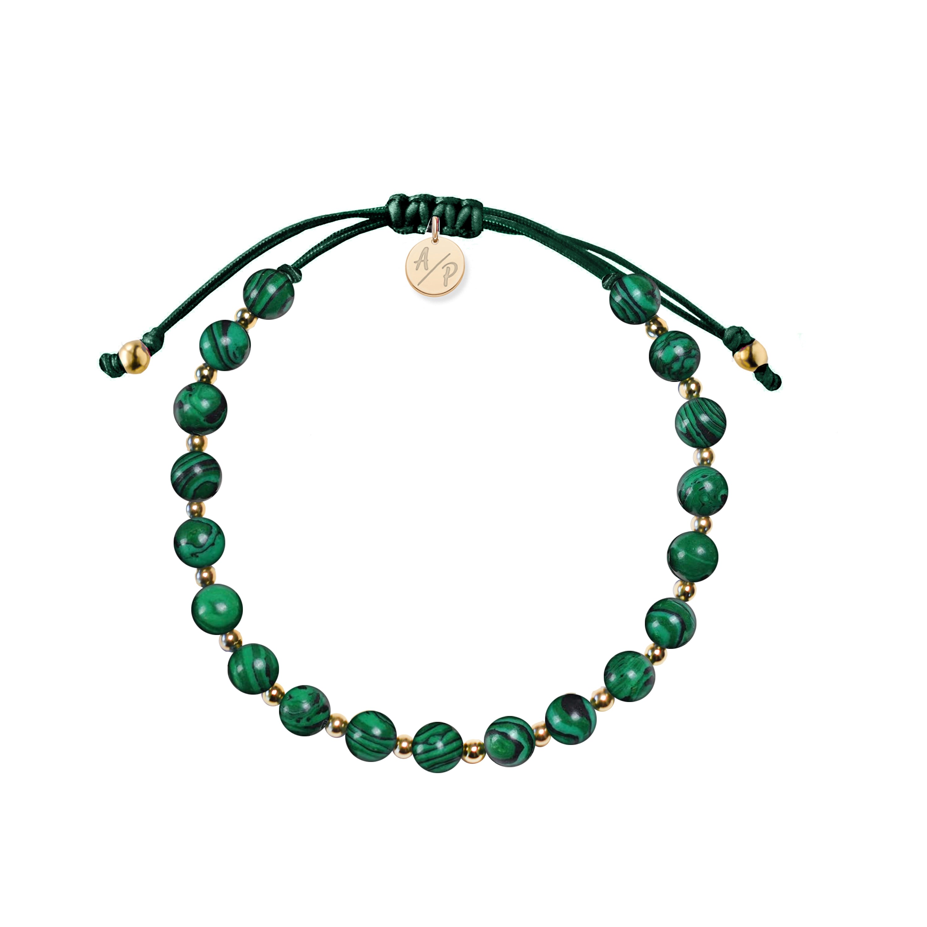 Men’s Malachite Bracelet - Gold Filled Adriana Pappas Designs