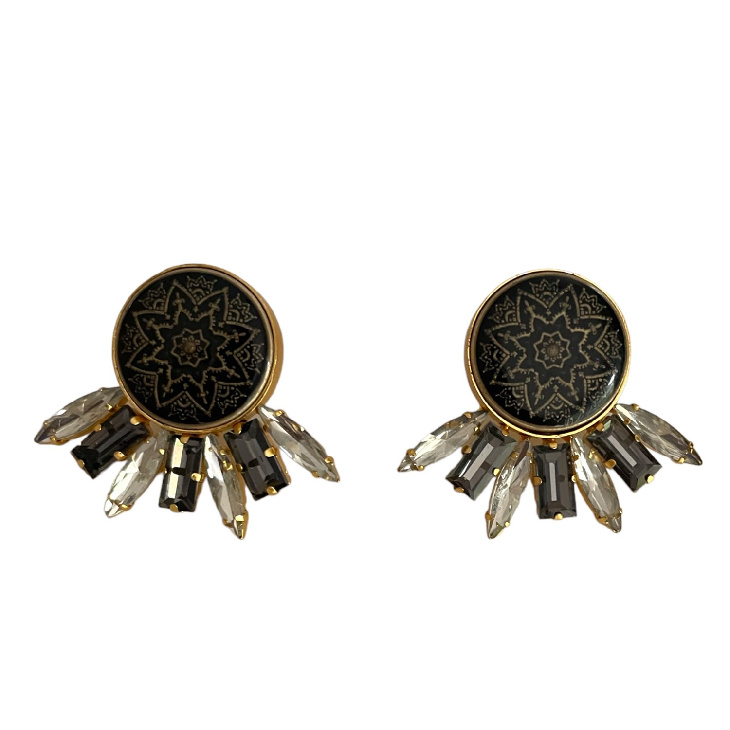 Women’s Black / Gold Shamta Earrings Veronica Tharmalingam