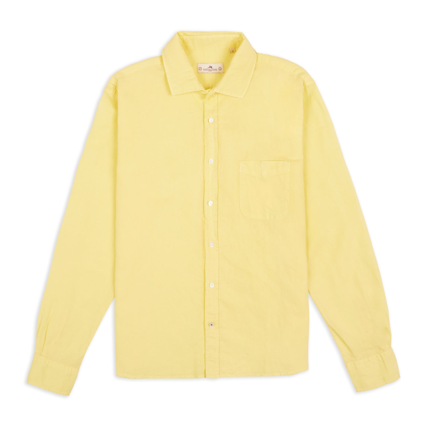 Burrows And Hare Men's Yellow / Orange Linen Shirt - Yellow