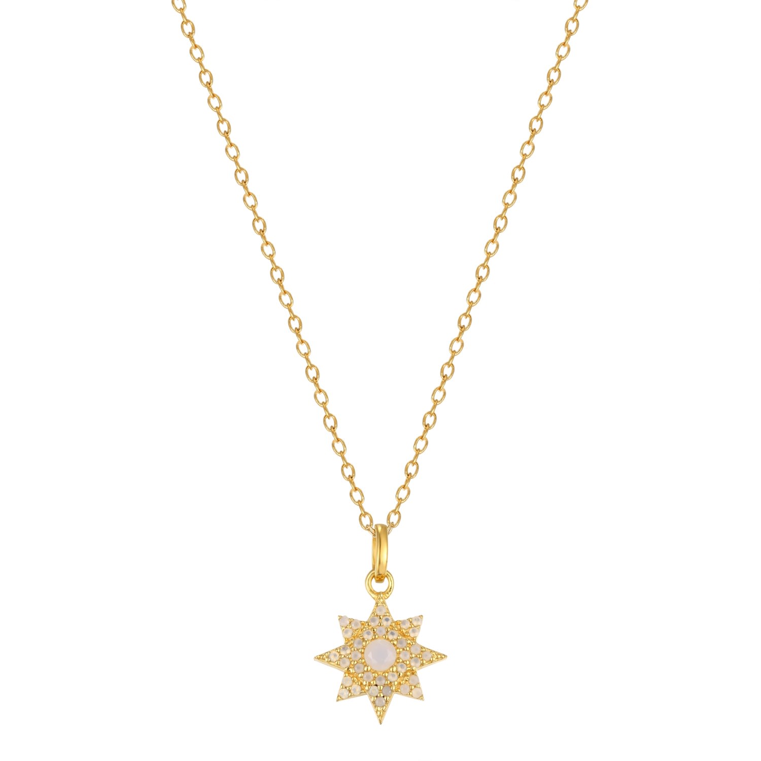 Women’s 22Ct Gold Vermeil Opal North Star Pendant Necklace Seol + Gold