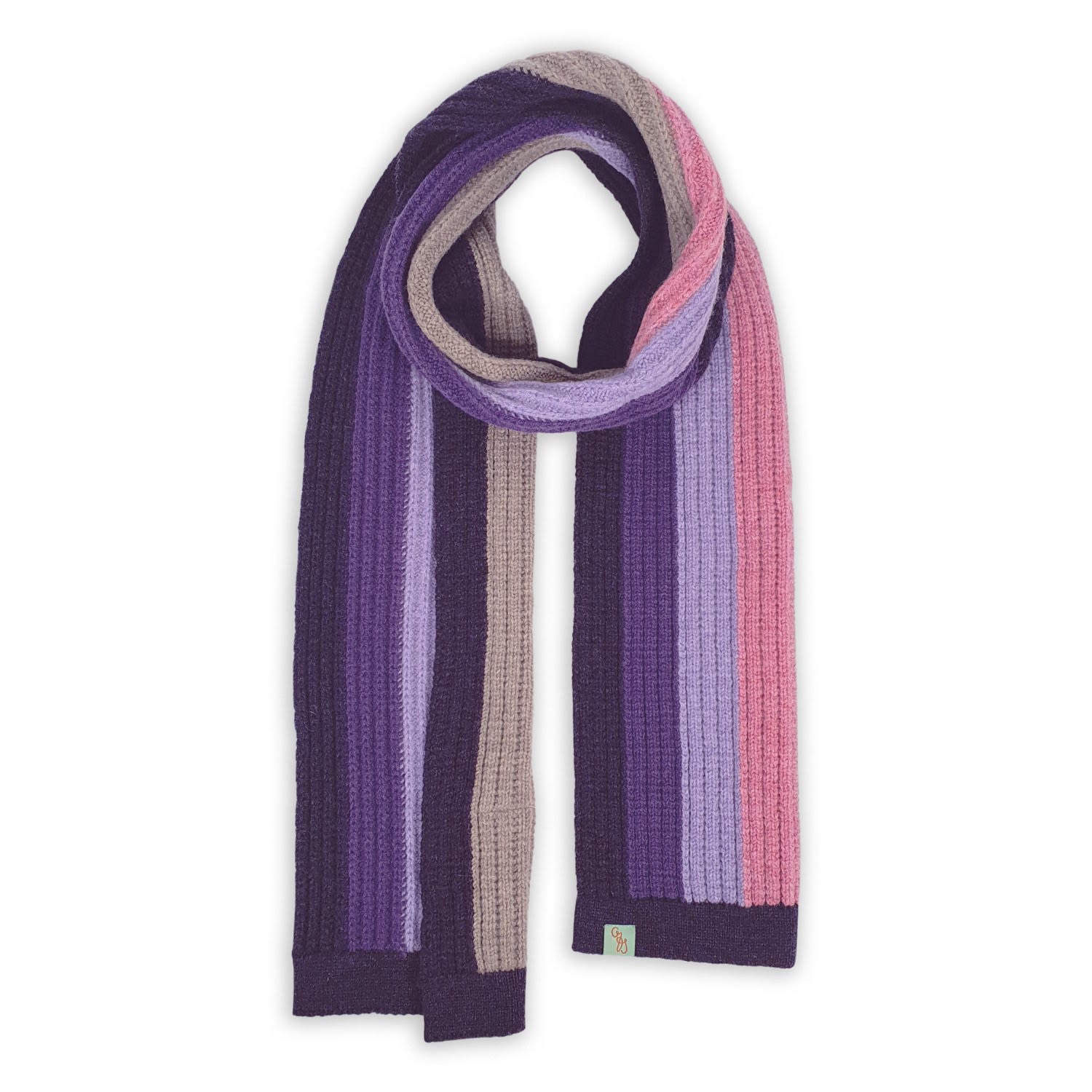 Otto & Spike Women's Pink / Purple / Neutrals Scarves - Skipping Stone - Elderberry Purple In Multi