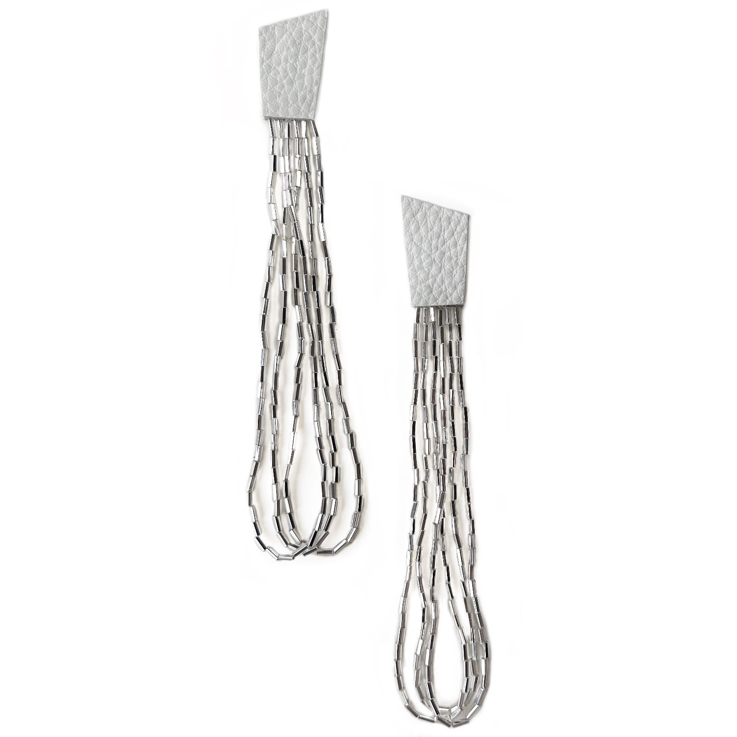 Waiwai Women's Beaded Dangle Earrings White In White