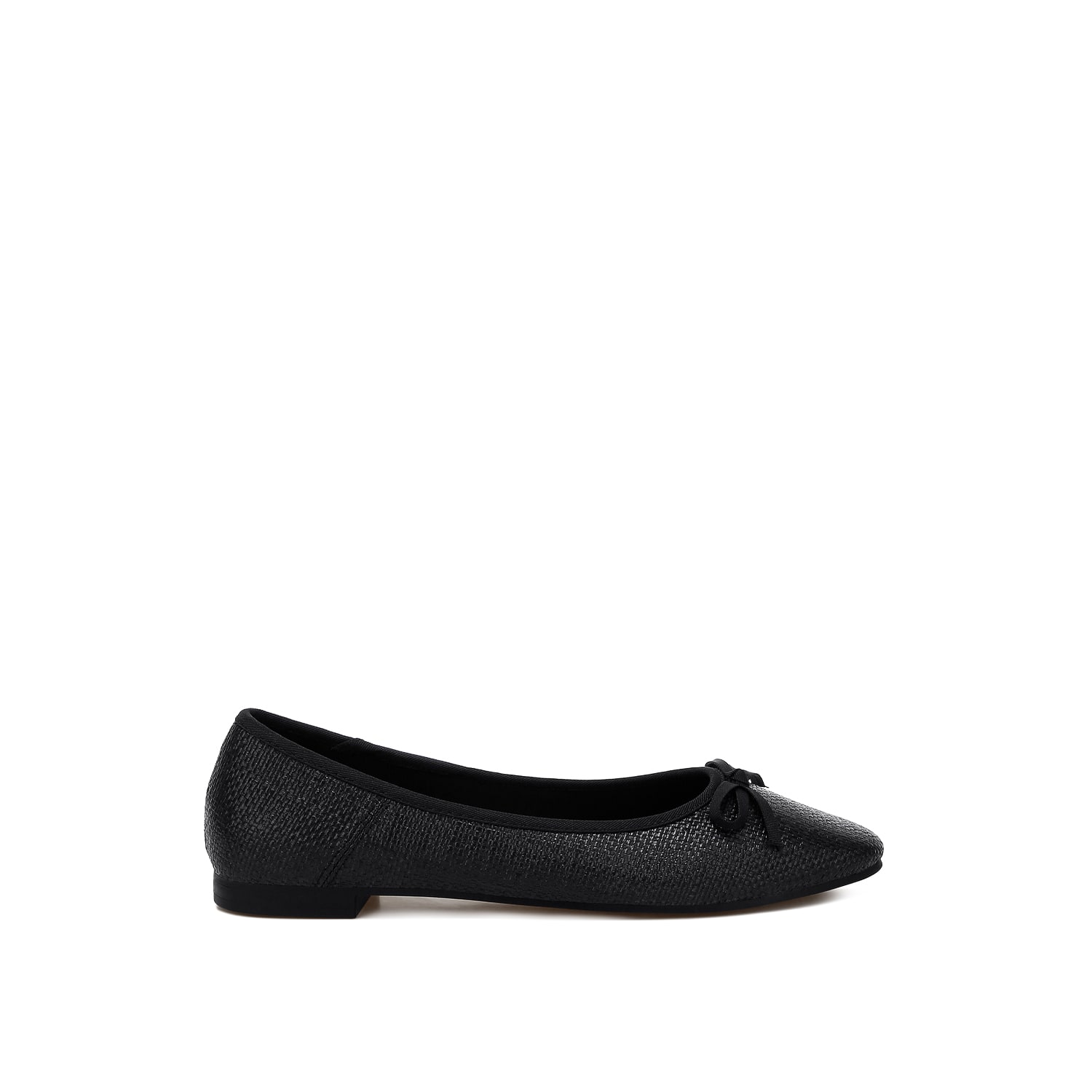 Rag & Co Women's Paper Rings Raffia Ballet Flats In Black By