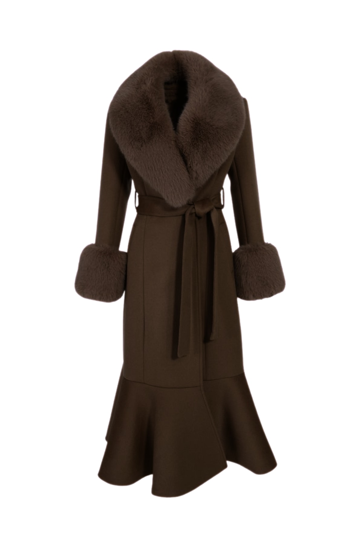 Hortons England Women's Westminster Cashmere Peplum Coat Chocolate Brown In Brown