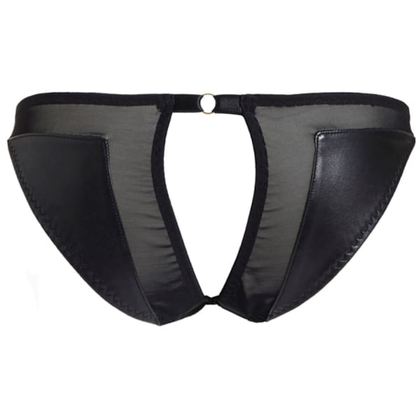 Something Wicked Nina Leather Mini Peep Brief In Peep