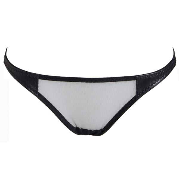 Something Wicked Nina Leather Mini Peep Brief In Peep