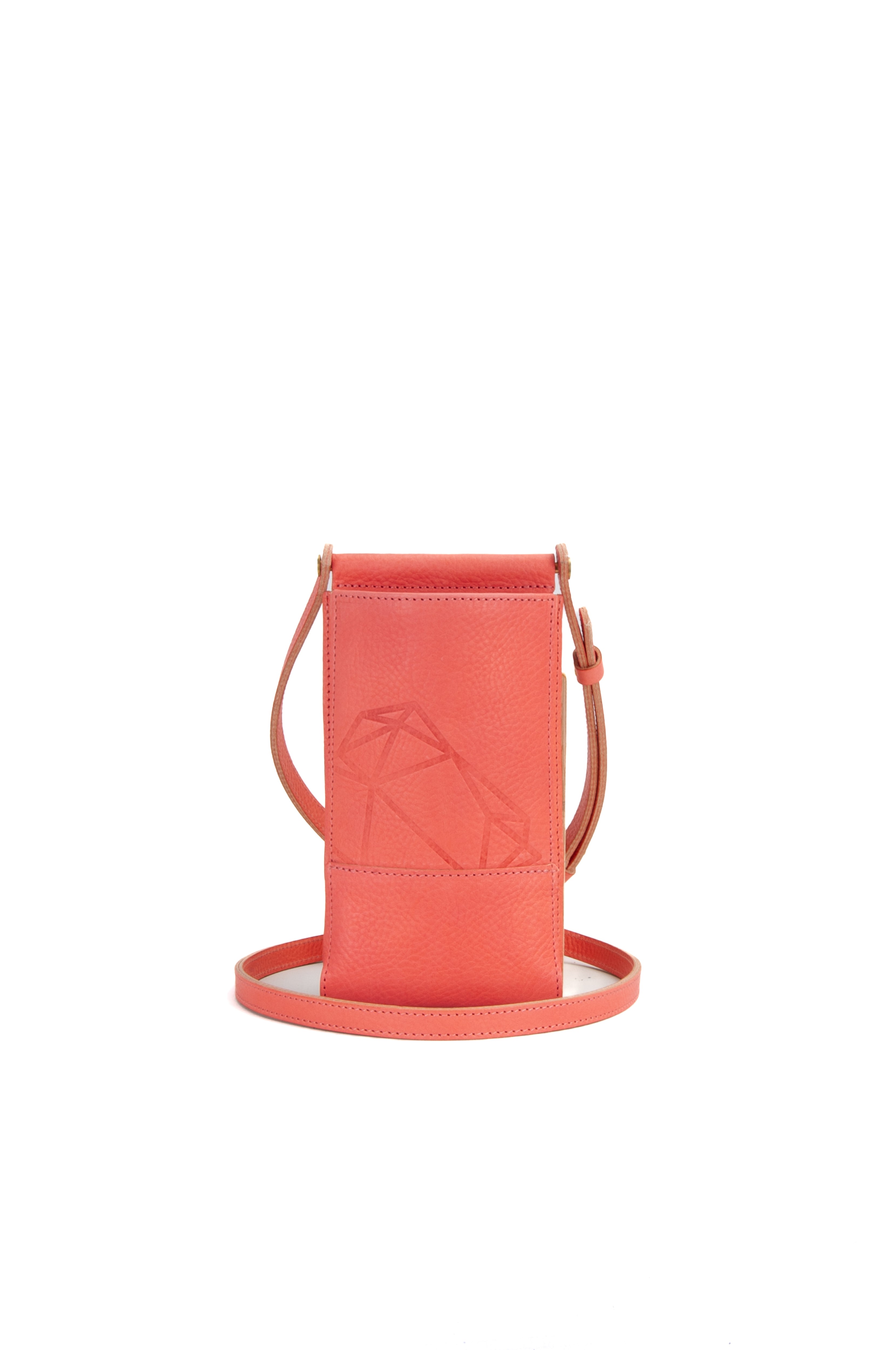 Navvy Women's Pink / Purple Lambley - Saveloy Pink Leather Phone Holder In Pink/purple