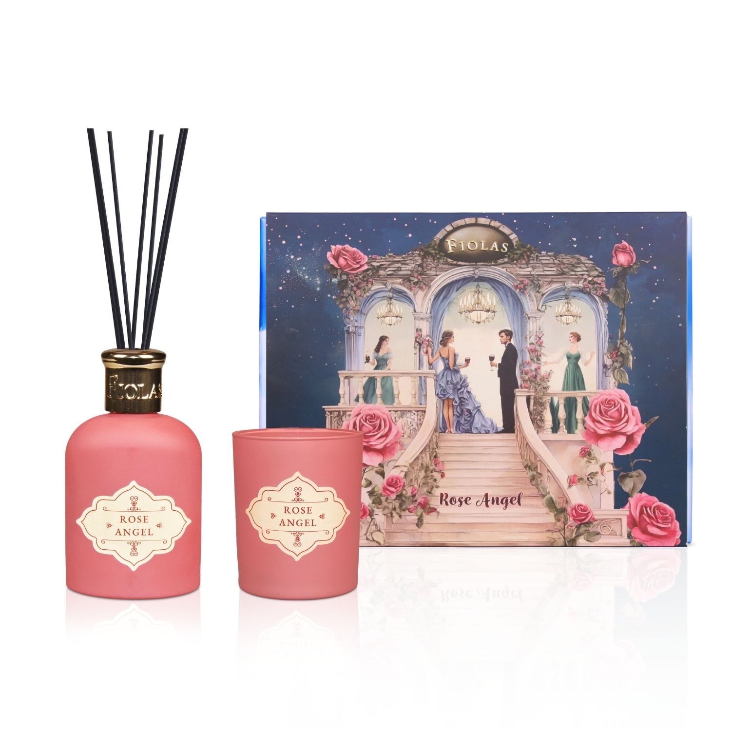 Fiolas Pink / Purple Rose Angel Christmas Gift Set - Limited Edition In Pink/purple