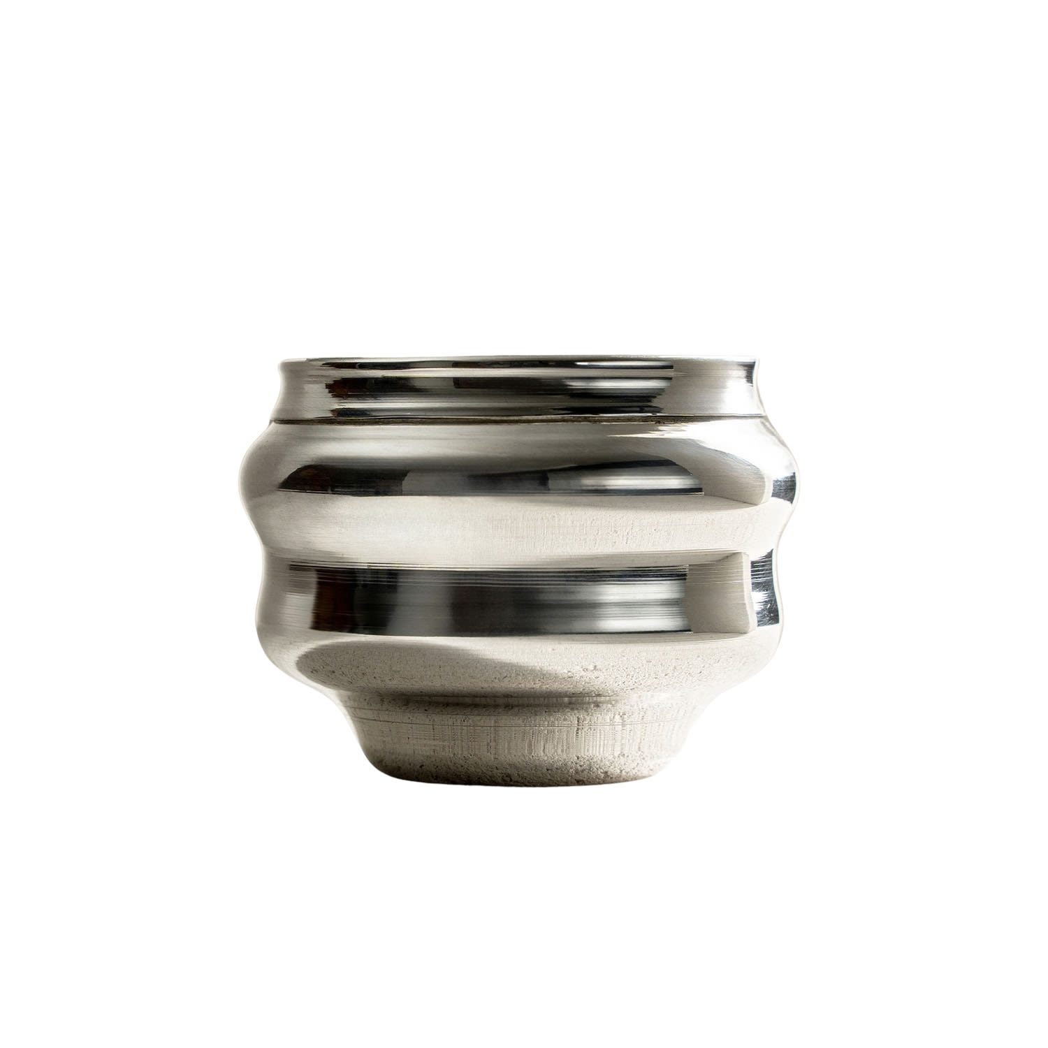 Anatoliacraft Wavy Pure Full Silver Coated Copper Tumbler · Handmade Copper Glass By Modeditions In Silver