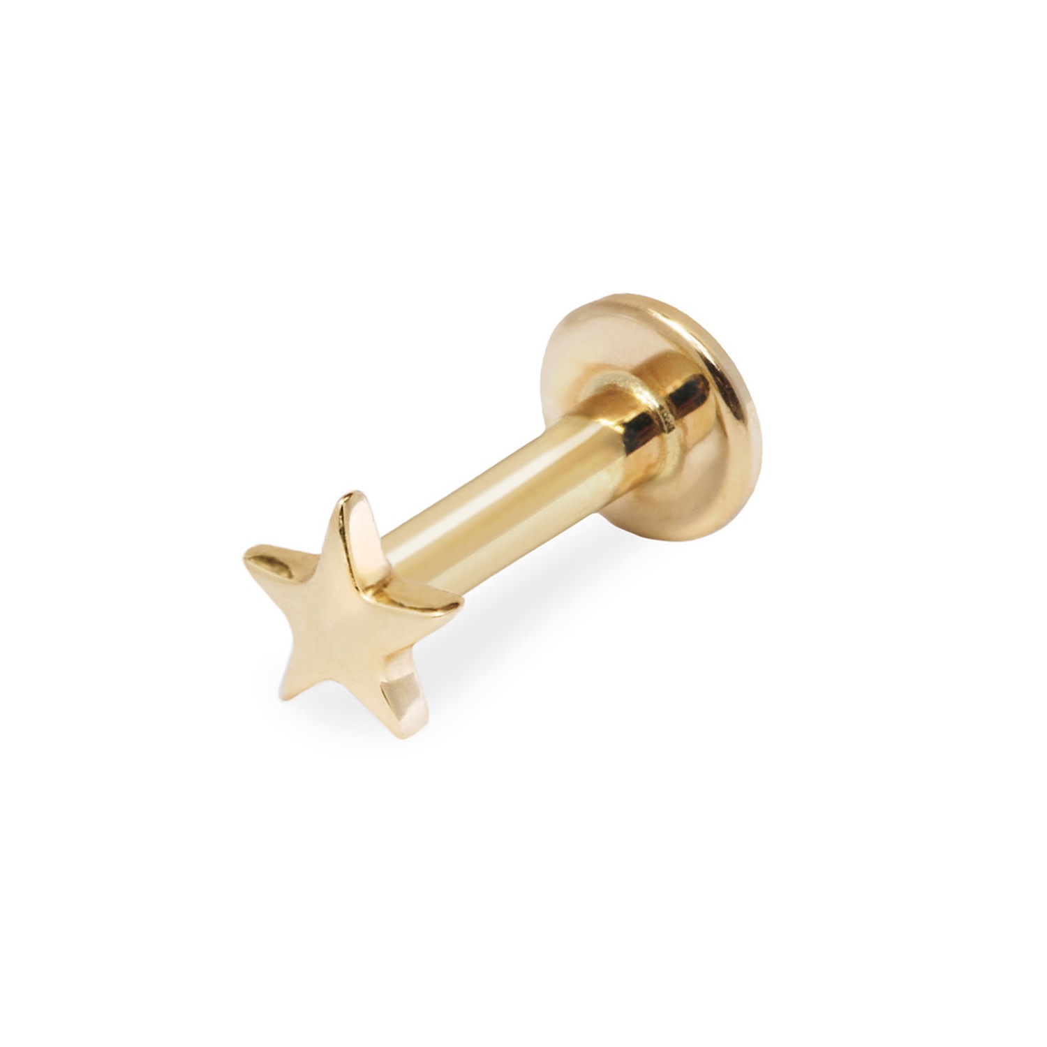 Zohreh Women's Mini Star Flat Back Earring 14k Gold In Gold
