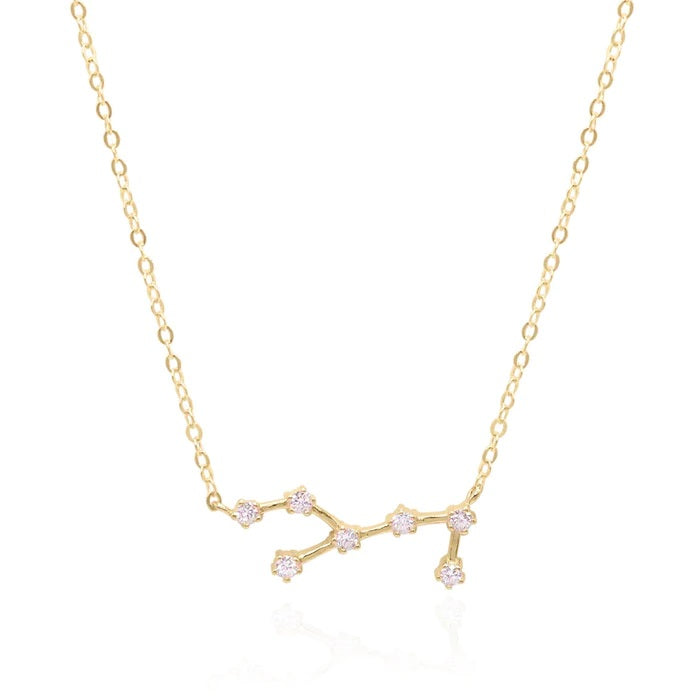 Gold Trip Women's Virgo Zodiac Constellation Necklace In Gold In Gold
