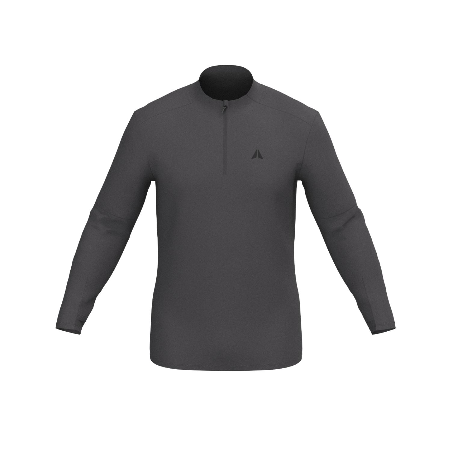 Aora Athletics Men's Half Zip Long Sleeve - Grey In Gray