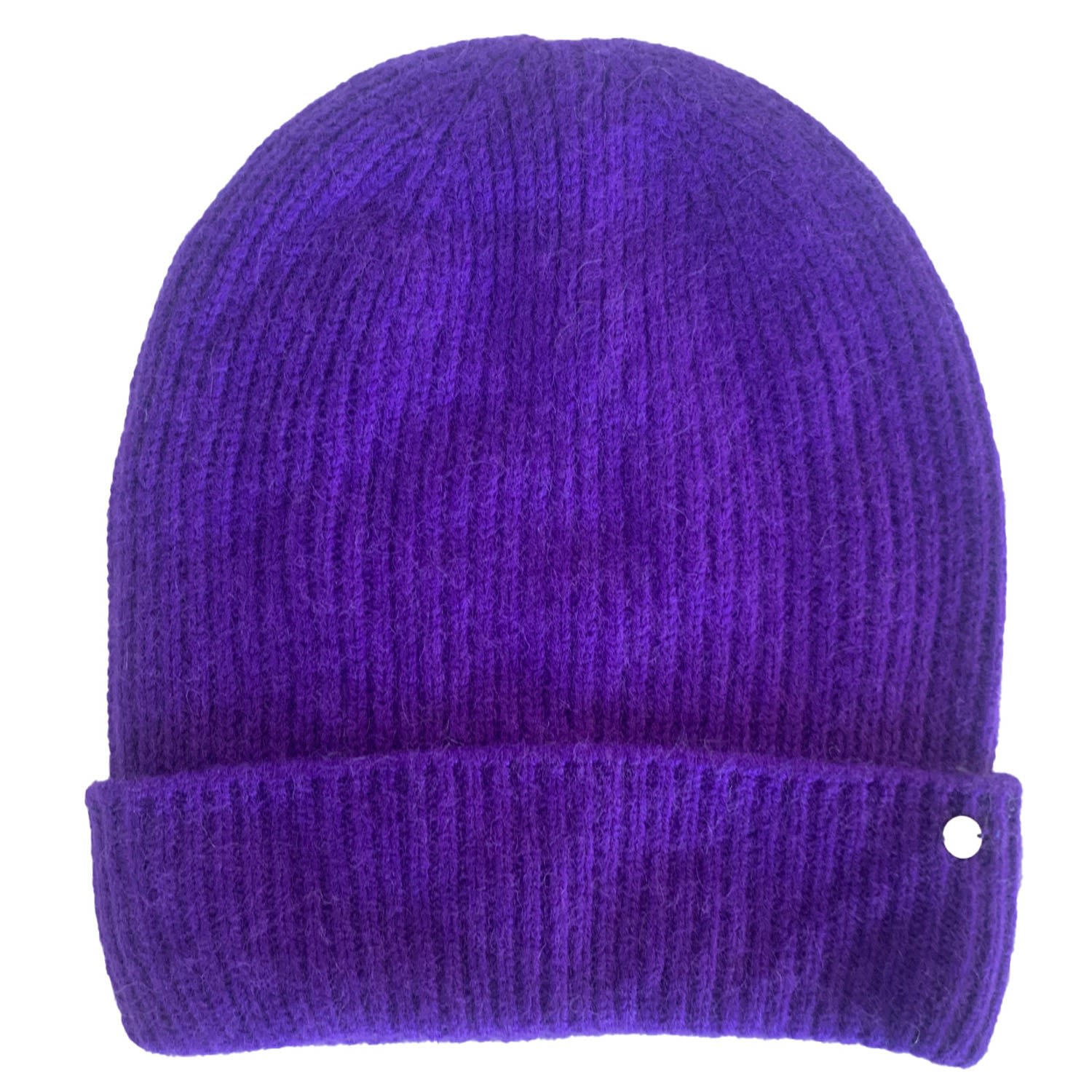 Tirillm Women's Pink / Purple "holly" Rib Knitted Cashmere Hat- Pink & Purple In Pink/purple