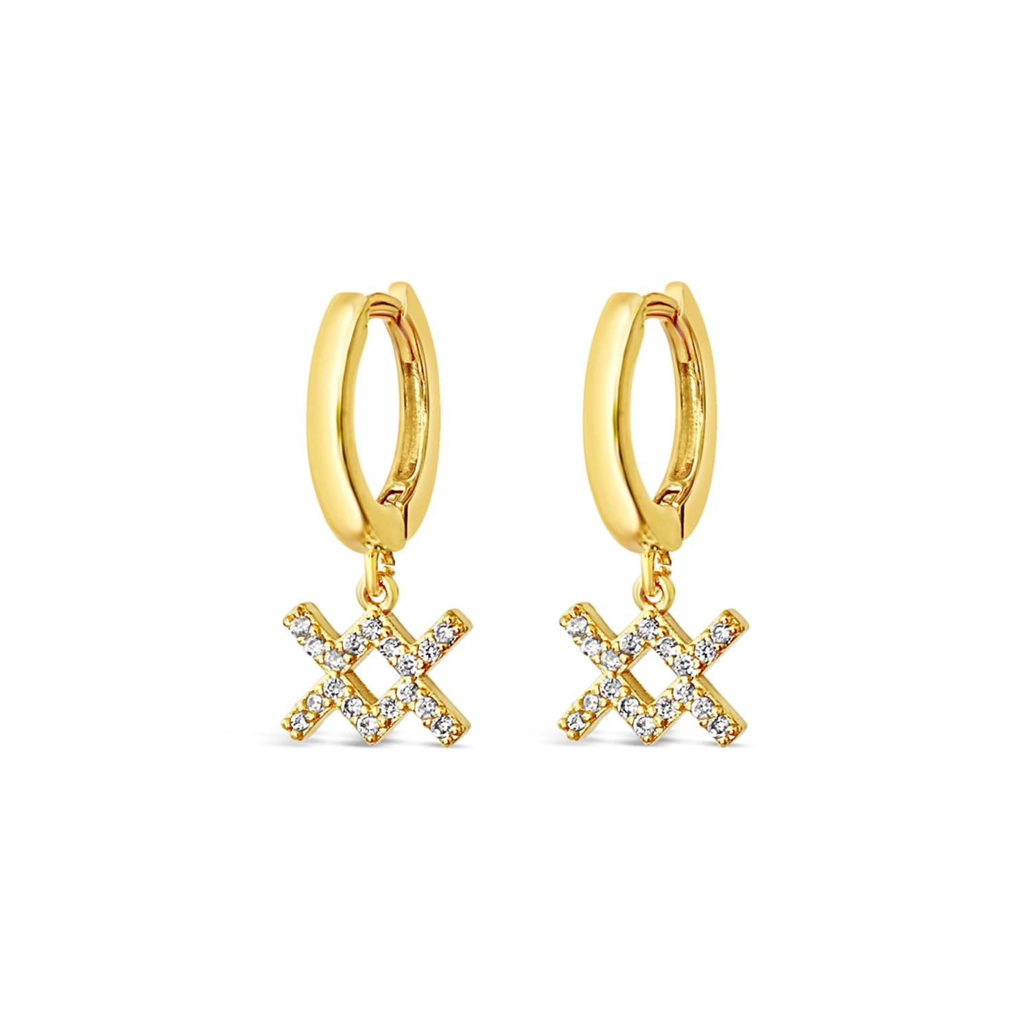 Women’s Aquarius 18K Gold Vermeil Zodiac Star Sign Earrings Lucky Eleven