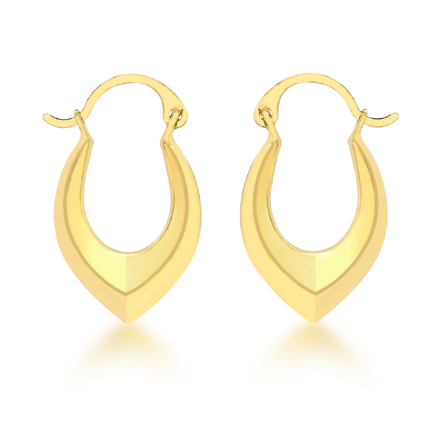 Posh Totty Designs Women's Pointed Gold Creole Earrings In Gold