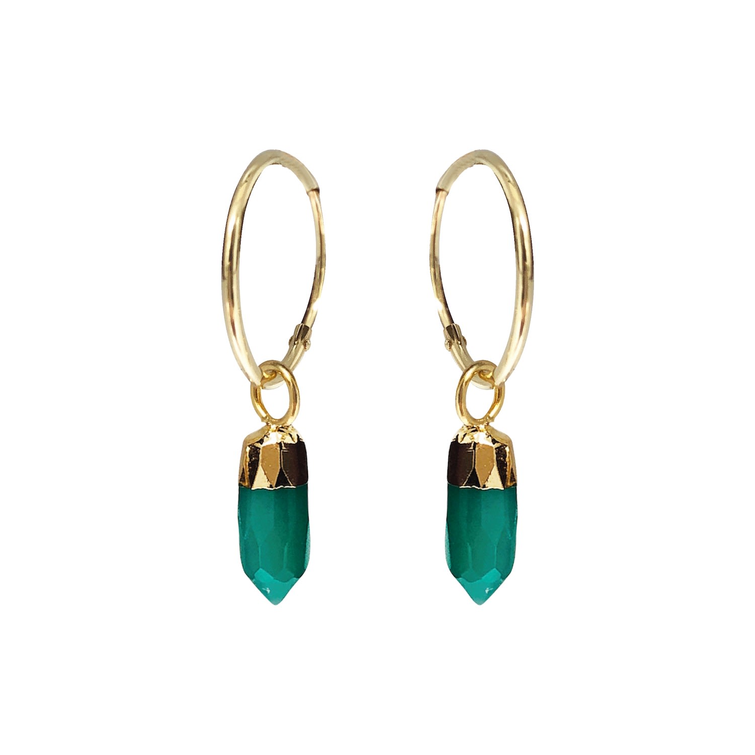 Women’s Cora Creole With Mini Point Green Onyx Mirabelle Jewellery