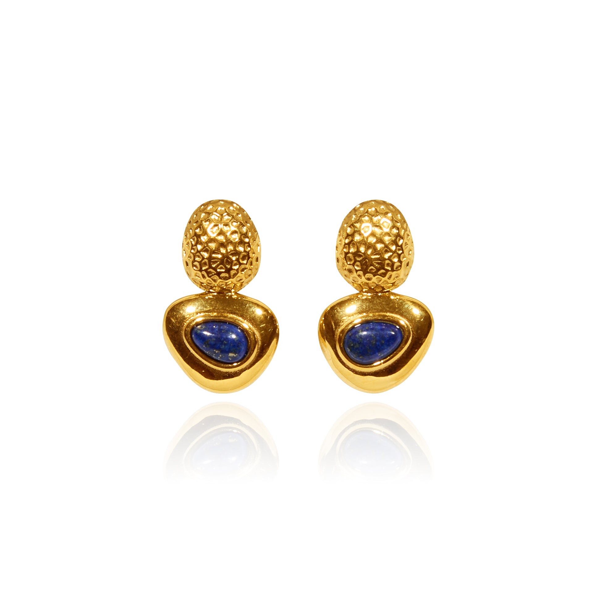 Tseatjewelry Women's Kamel Gold Plated Statement Earrings
