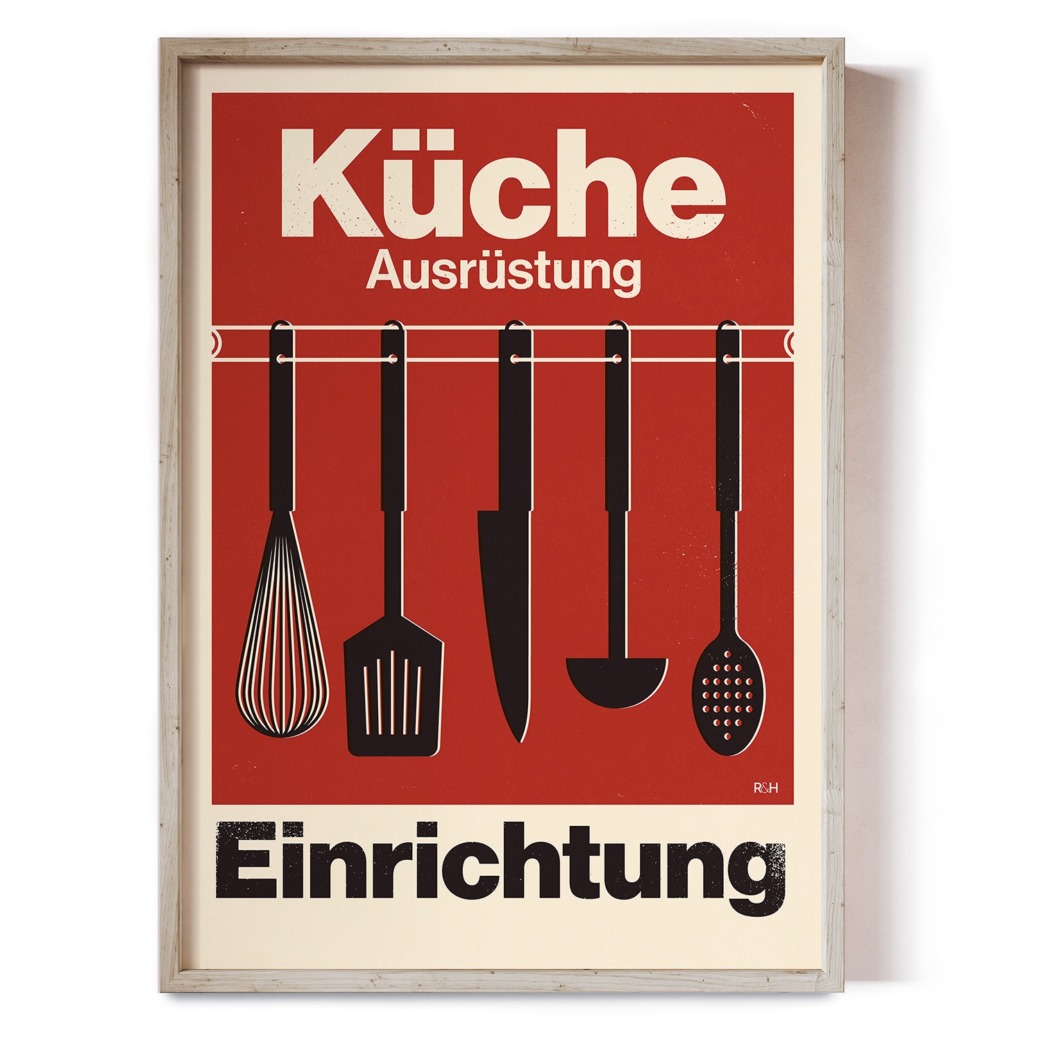 Küche - Modernist Kitchen Poster A3 297 X 420Mm Reign & Hail