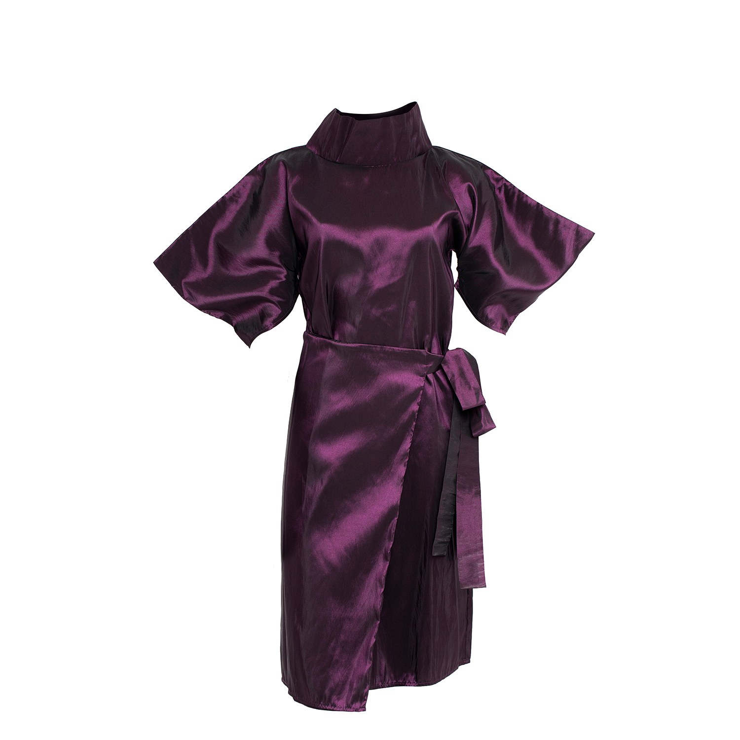 Women’s Pink / Purple Nunnery Dress In Purple Taffeta Extra Large Bianca Popp