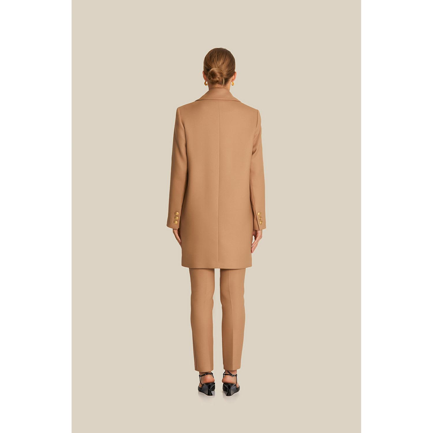 Burberry women's shop camel wool coat