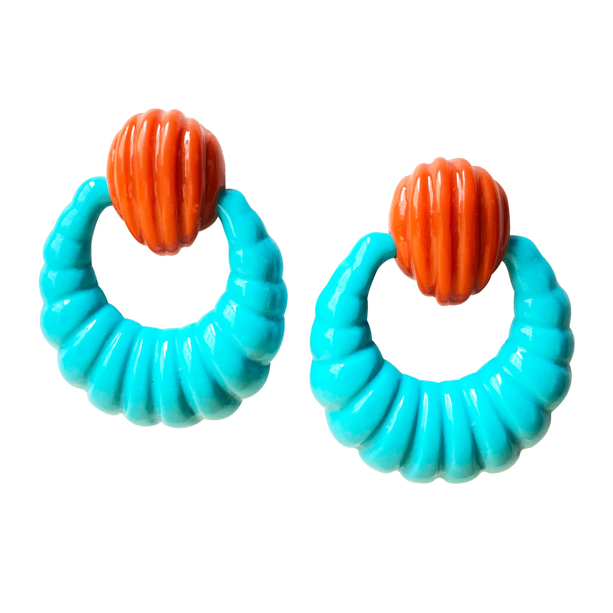 Smilla Brav Women's Blue / Yellow / Orange Recycled Plastic Earrings Gabriel