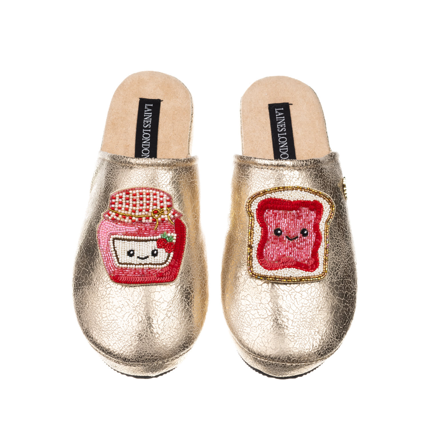 Laines London Women's Gold Softies With Laines Loveables Jam & Toast Brooches In Gold