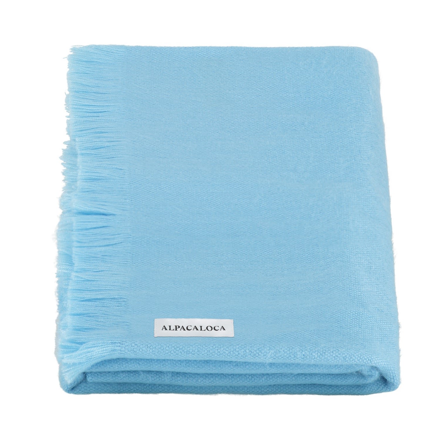 Alpaca Loca Women's Scarf, Shawl Sky Blue - Alpaca Wool In Blue
