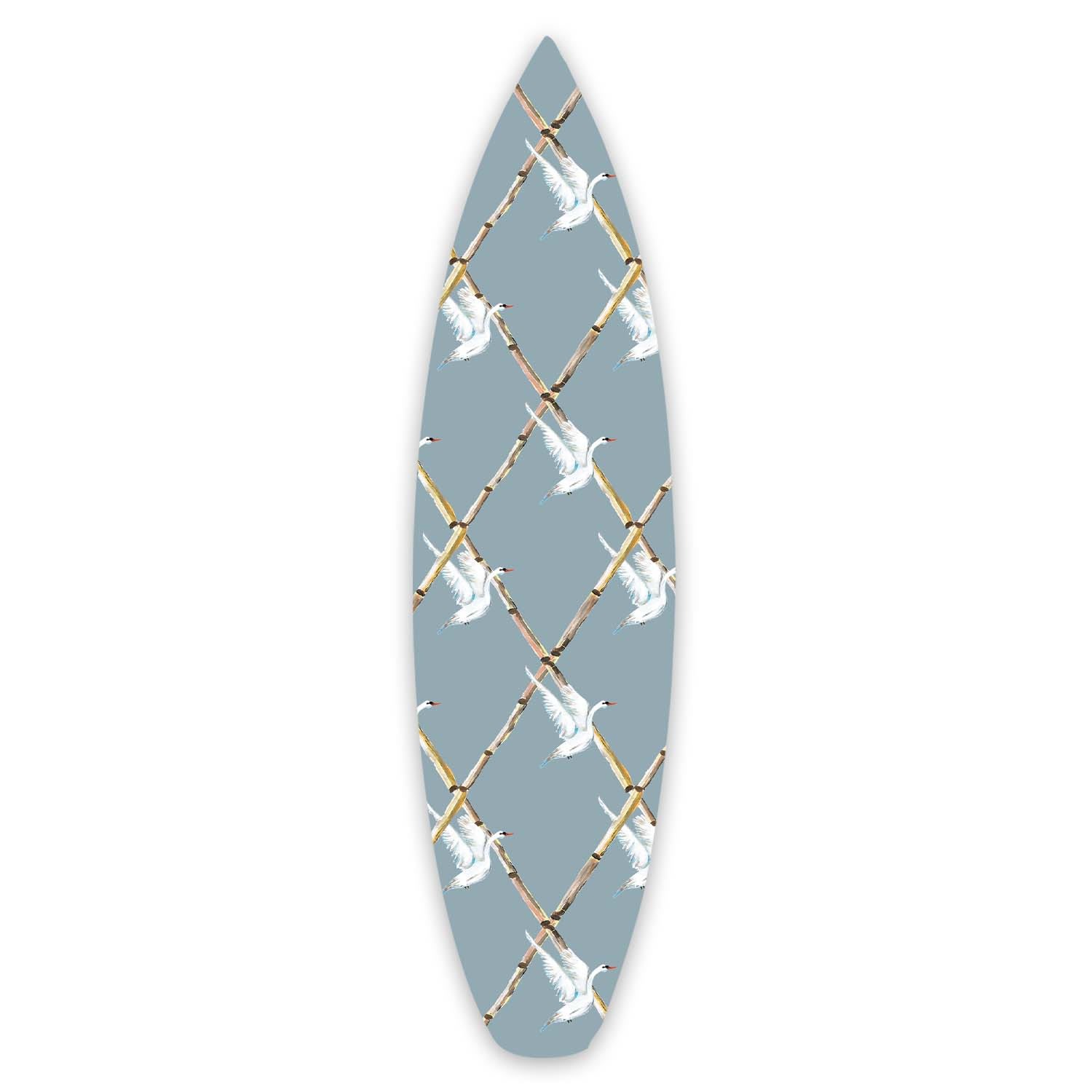 Blue Surfboard Wall Decor Wild Swans Catchii