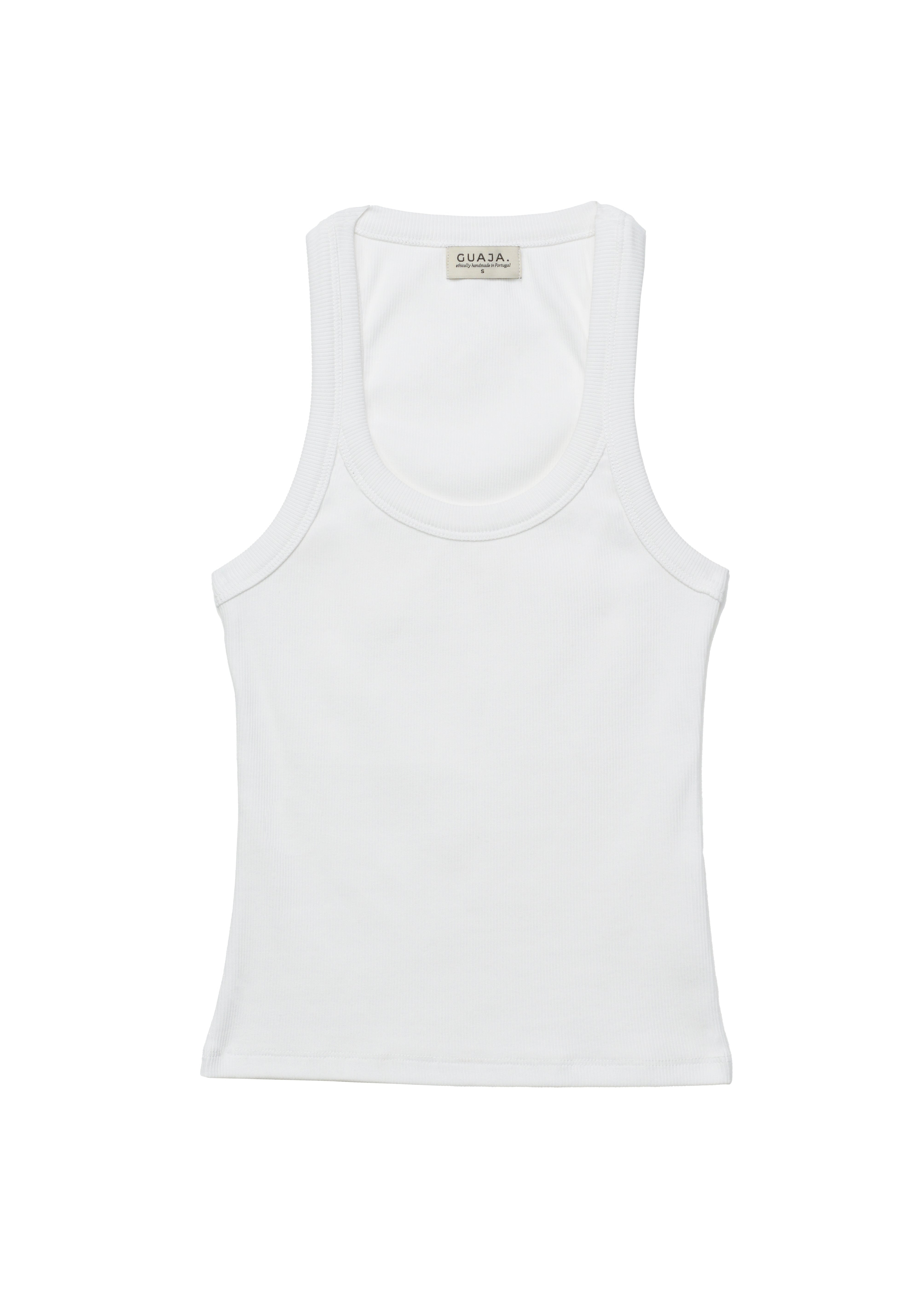Guaja. Studio Women's Jimmy Scoop-neck Ribbed Tank Top - White In White