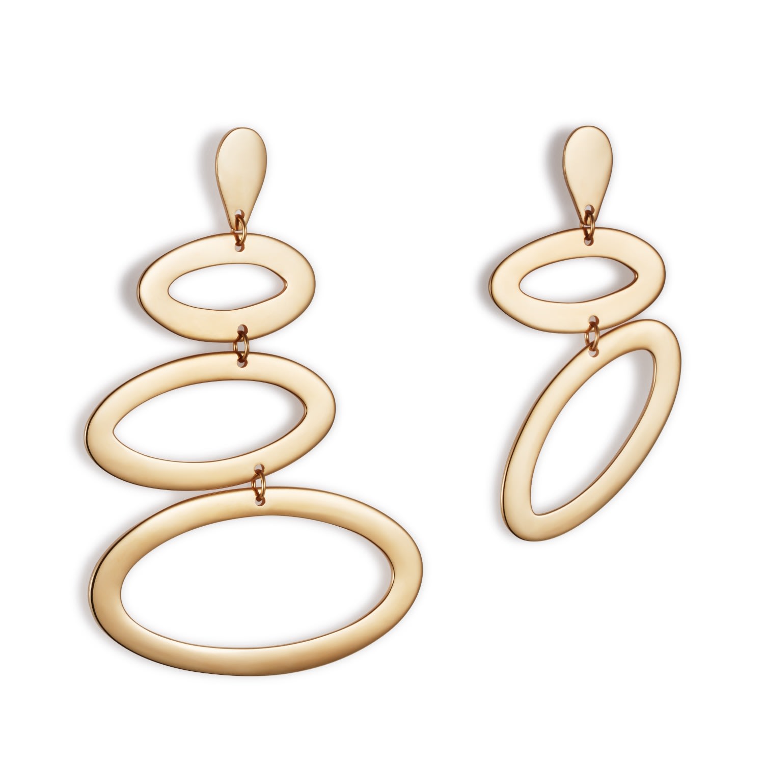 Toolally Women's Asymmetric Ellipses- Gold In Gold