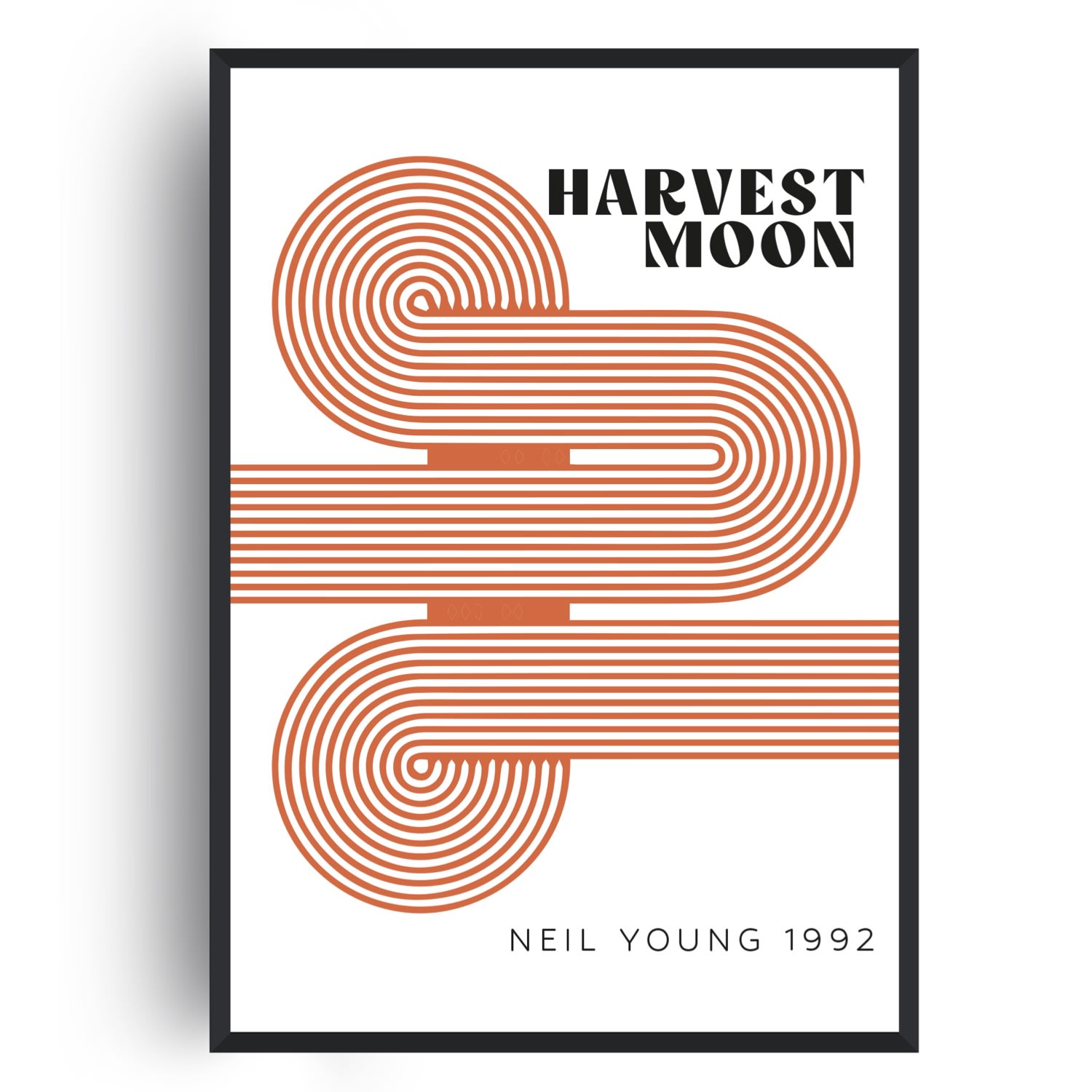 Fanclub Harvest Moon Music Retro Giclèe Art Print A2 In White