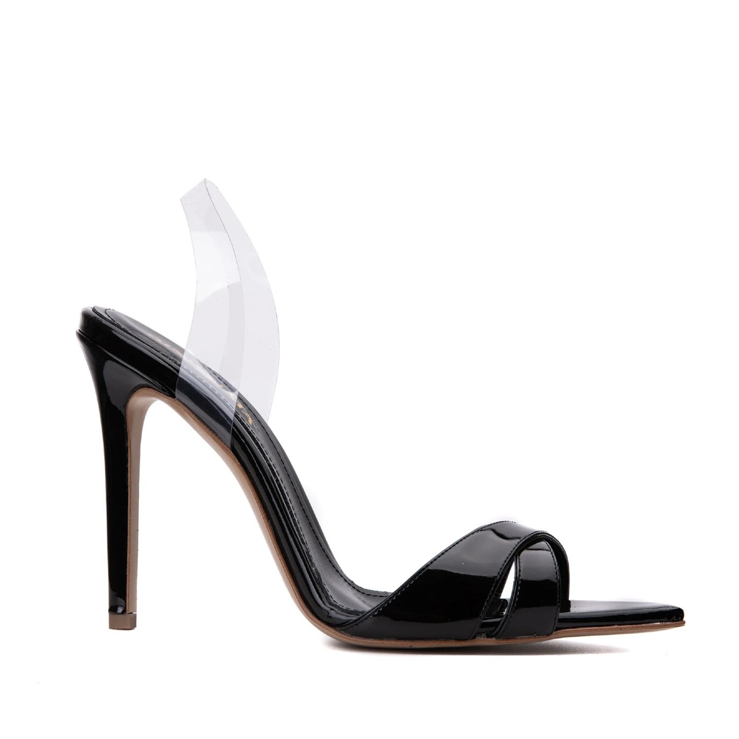 Ginissima Thea Black Patent Leather Sandals In Black