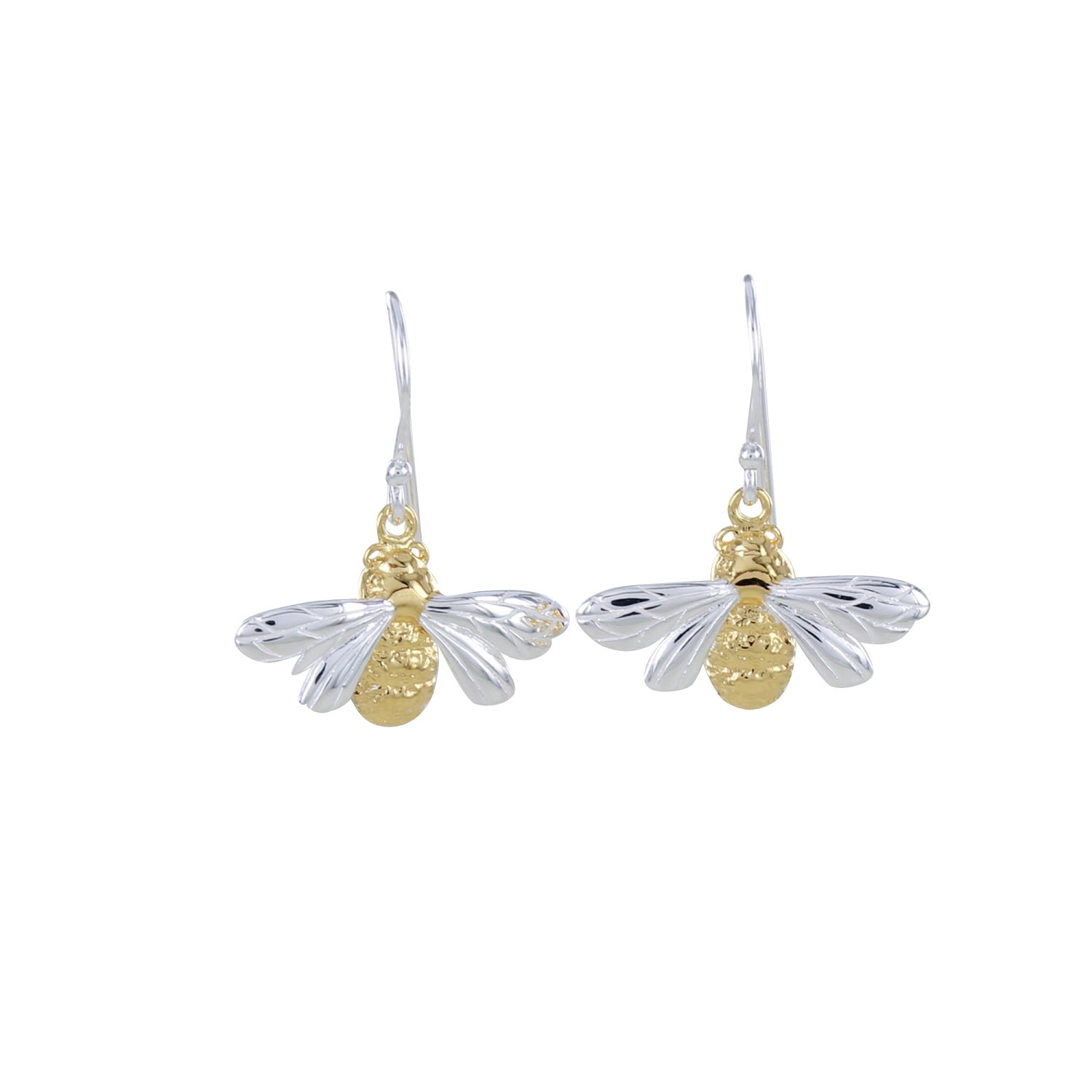 Reeves & Reeves Women's Silver / Gold Queen Bee Sterling Silver And Gold Plated Earrings In Metallic