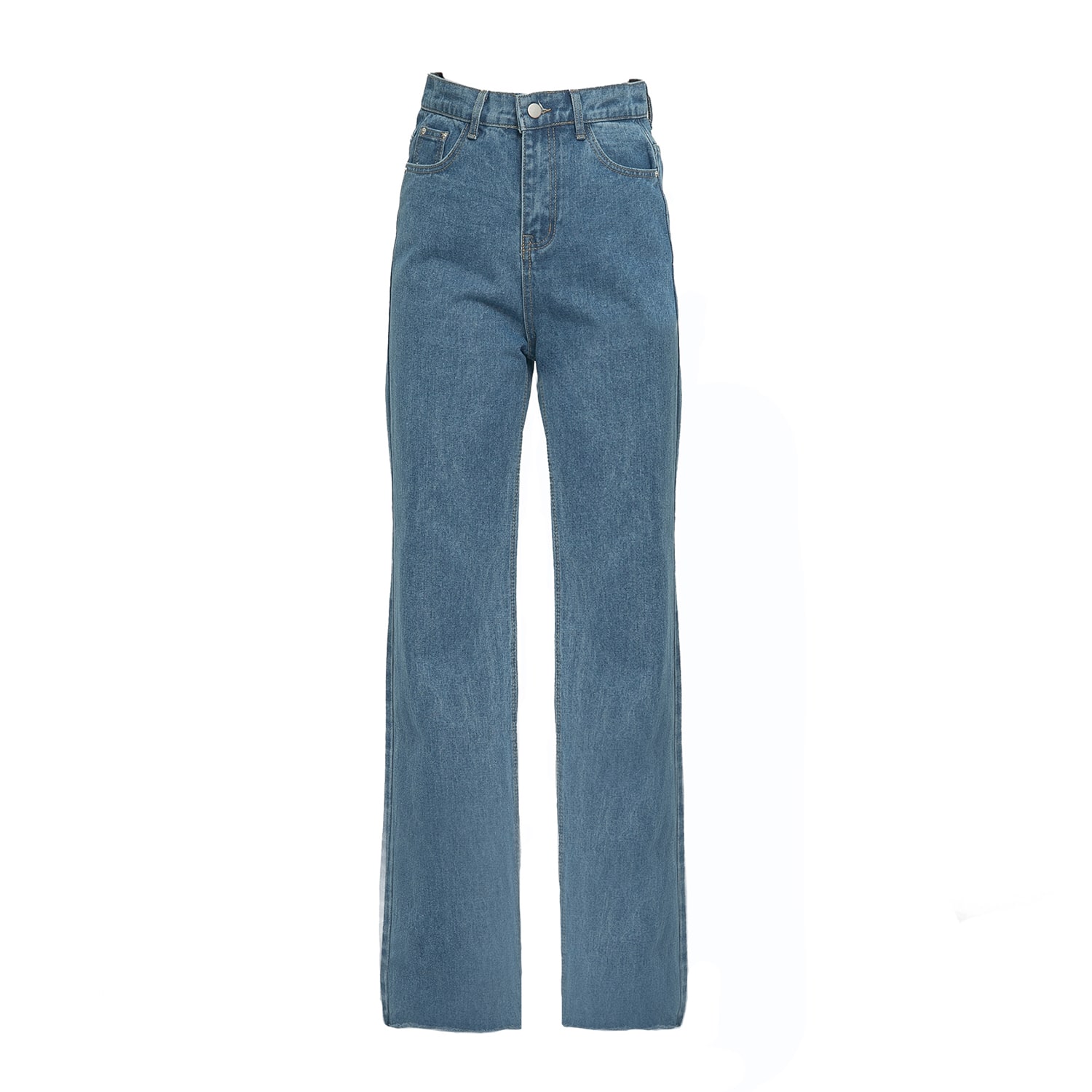Ats The Label Neutrals / Blue Timeless Long Jeans In Blue