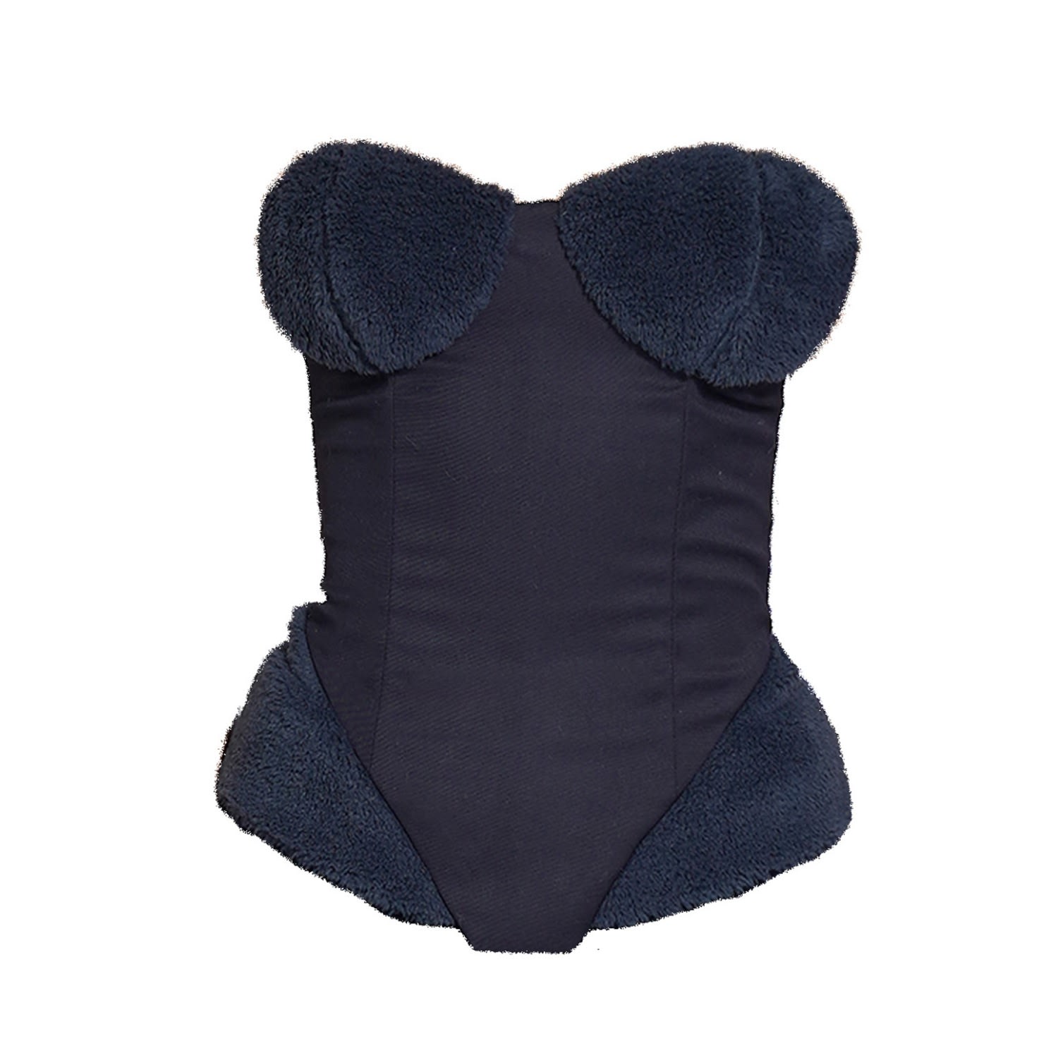 28natelier Women's Blue / Black The Teddy Corset In Blue