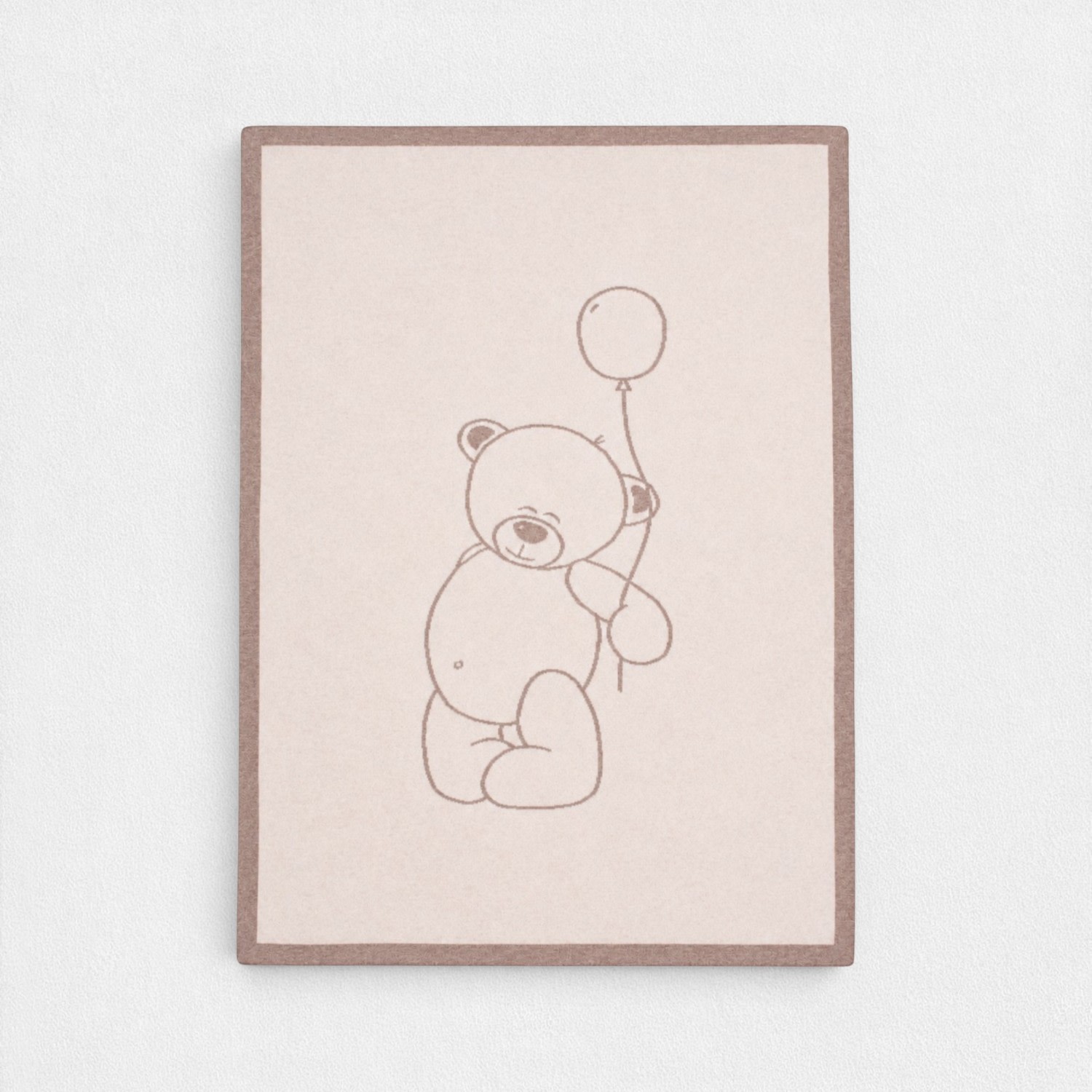 Loom & Cove Brown 100% Cashmere Baby Blanket - Teddy Bear
