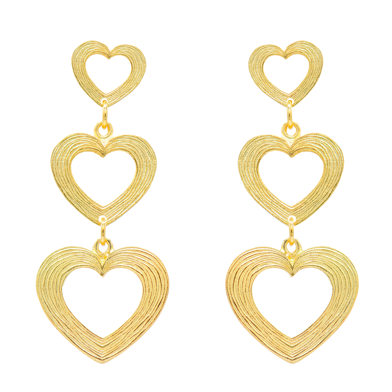 Meg Sheridan Orange Heart Earrings