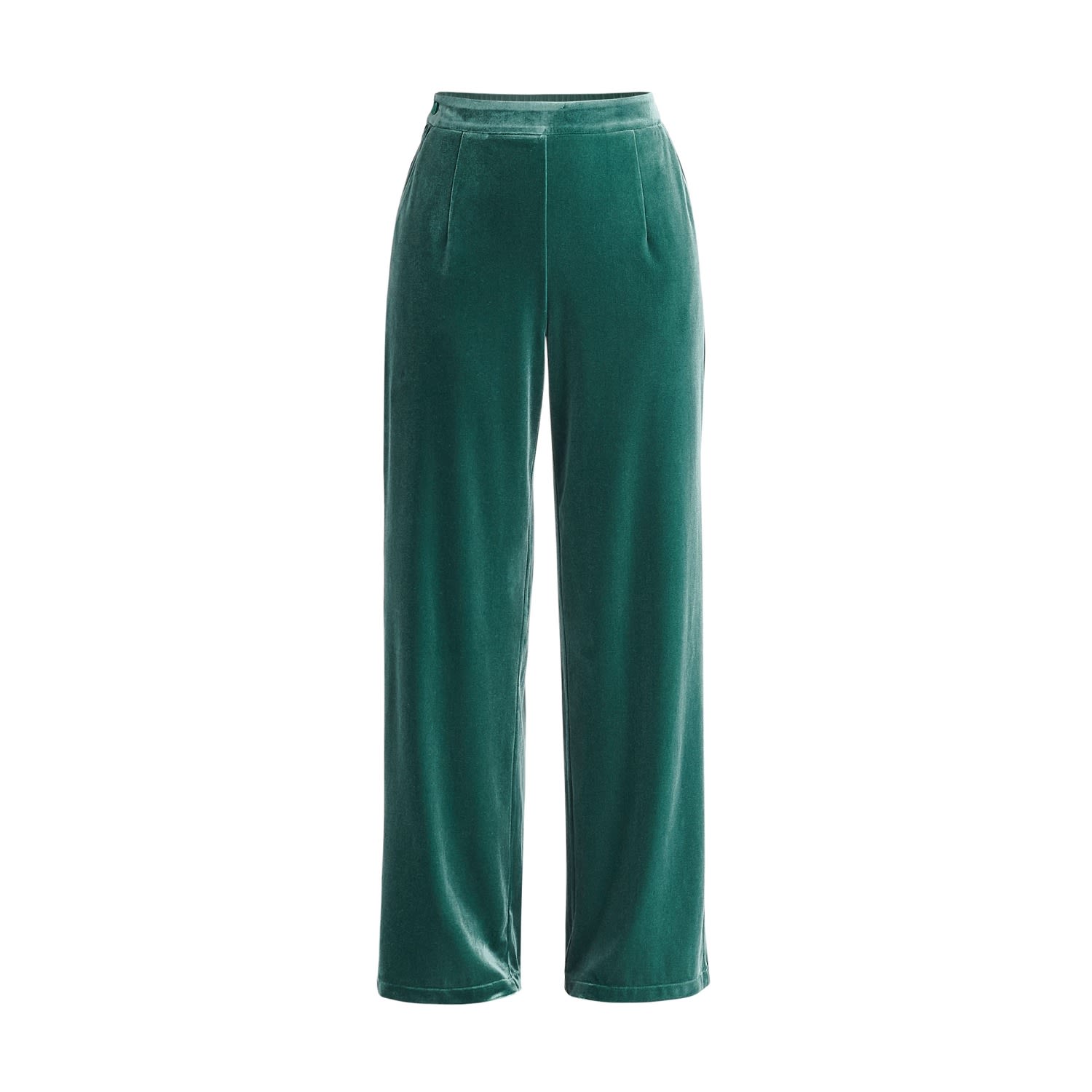 Women’s High Waist Velvet Trousers In Green Small Paisie