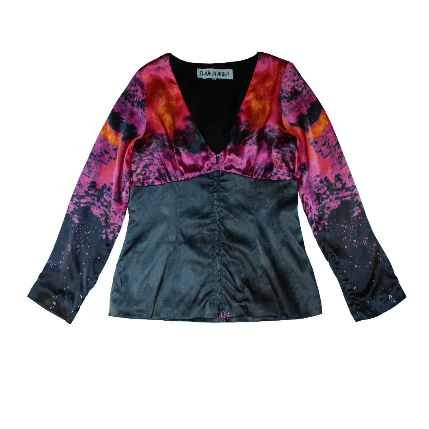 Tramp In Disguise Women's Pink / Purple Lava Blouse Jacket In Pink/purple